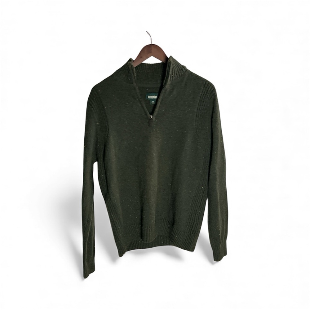 Outdoor Life Pullover Mens Sz Med Heather Grey 1/4 Zip Sweater